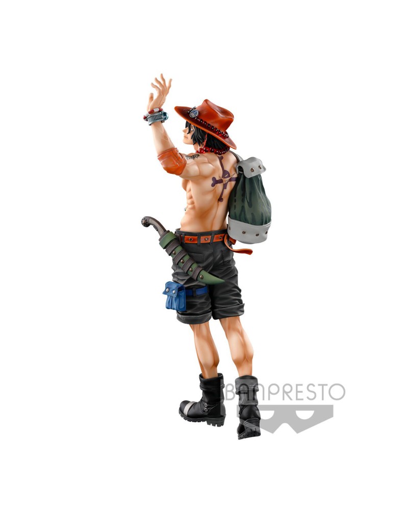 FIGURA SUPER MASTER STARS PIECE THE PORTGAS D. ACE THE BRUSH ONE PIECE BANPRESTO