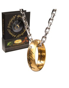 RÉPLICA ACERO EL ANILLO ÚNICO CON CADENA - EL SEÑOR DE LOS ANILLOS