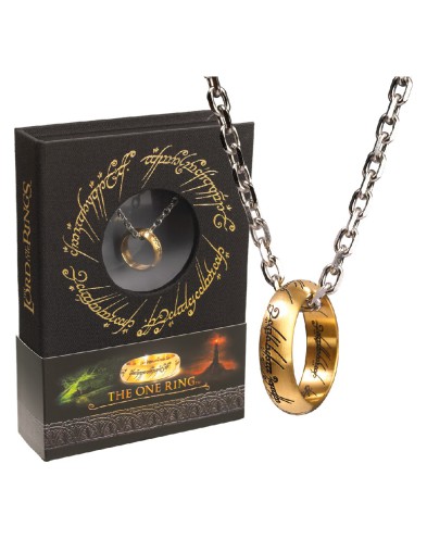 RÉPLICA ACERO EL ANILLO ÚNICO CON CADENA - EL SEÑOR DE LOS ANILLOS Vista 2