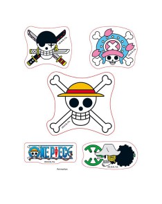 ONE PIECE - STICKERS - 16X11CM/ 2 SHEETS - STRAW HAT SKULLS