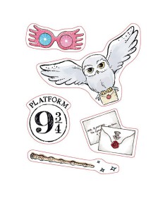 PEGATINAS HARRY POTTER 16X11CM/ 2 HOJAS - OBJETOS MÁGICOS