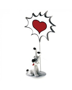 IDEFIX BOCADILLO CORAZON FIGURA RESINA 22 CM ASTERIX