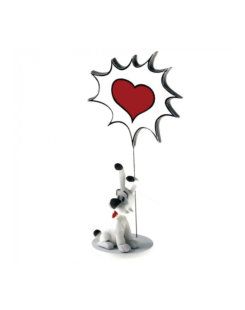 IDEFIX BOCADILLO CORAZON FIGURA RESINA 22 CM ASTERIX