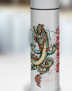 BOTELLA TERMO DRAGON 500ML ACERO INOX Vista 2