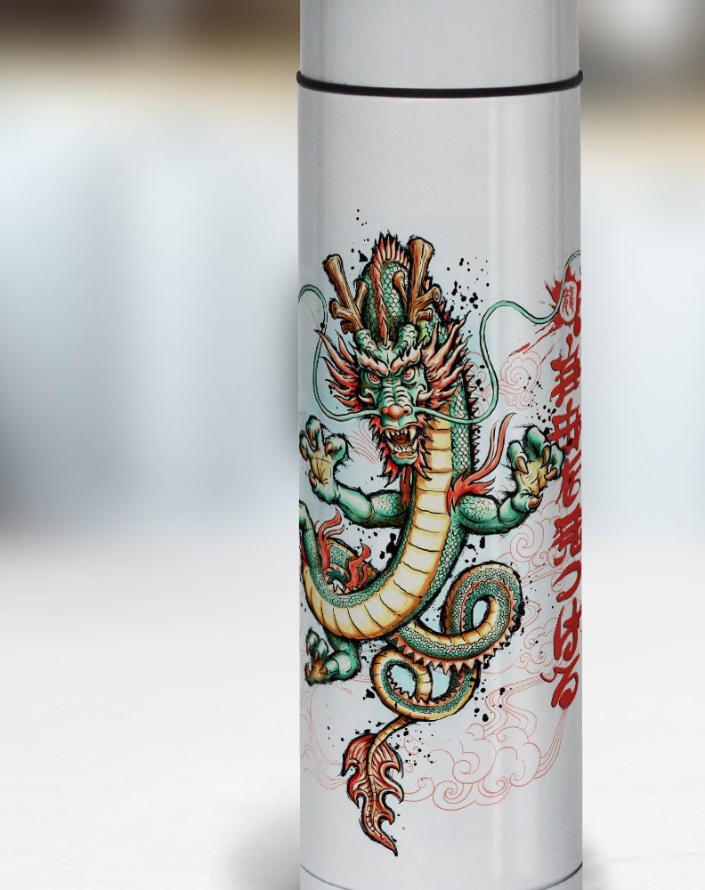 DRAGON THERMAL BOTTLE 500ML STAINLESS STEEL Vista 2