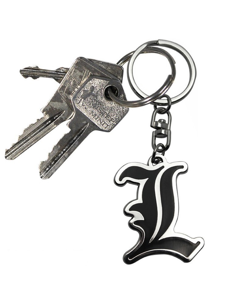 DEATH NOTE KEYCHAIN - SYMBOL "L" View 3