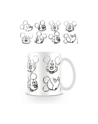 TAZA DESAYUNO MICKEY & MINNIE SKETCH CARAS