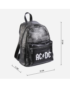 CASUAL BACKPACK FASHION FAUX-LEATHER ACDC View 3