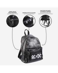 CASUAL BACKPACK FASHION FAUX-LEATHER ACDC View 4