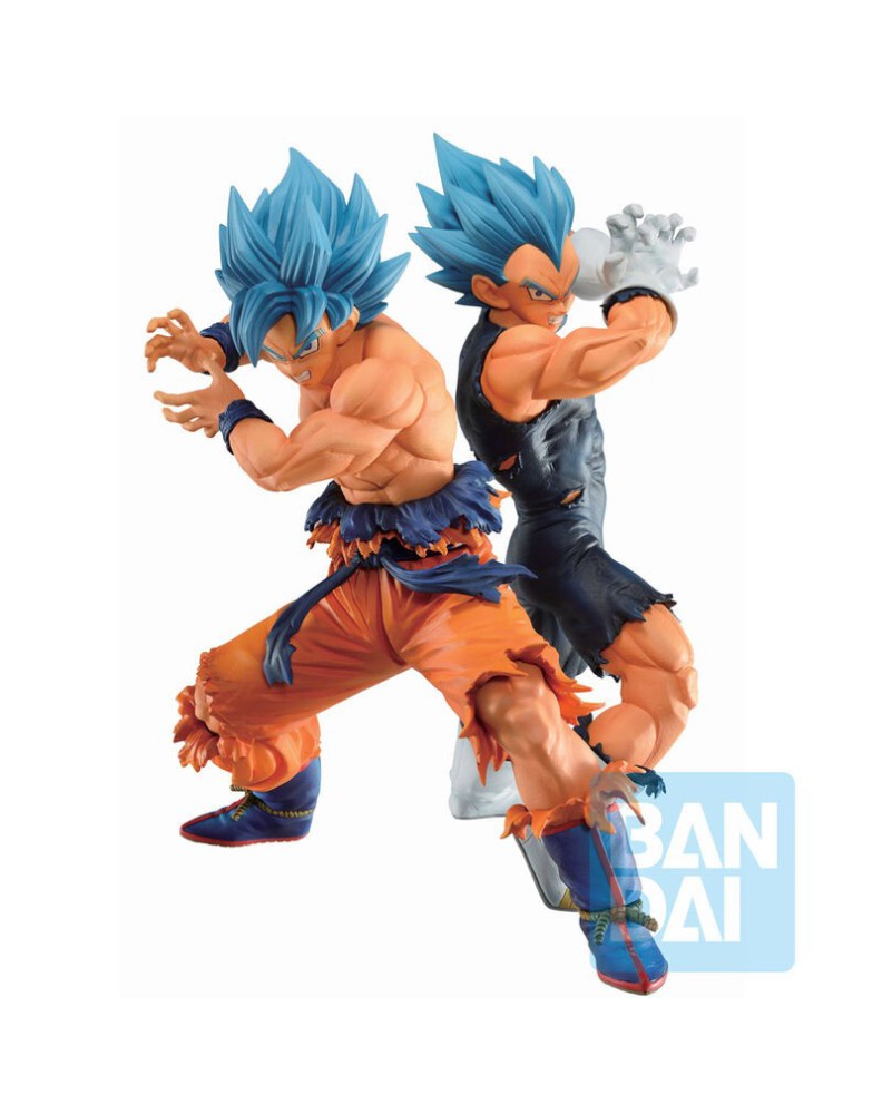 FIGURE ICHIBANSHO ARE GOKU SUPER SAIYAN GOD + VEGETA SUPER SAIYAN IKSHO VS OMNIB