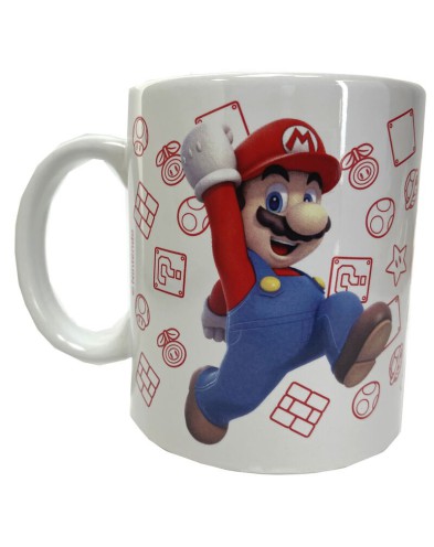 SET TAZA + HUCHA MARIO SUPER MARIO BROS NINTENDO Vista 2