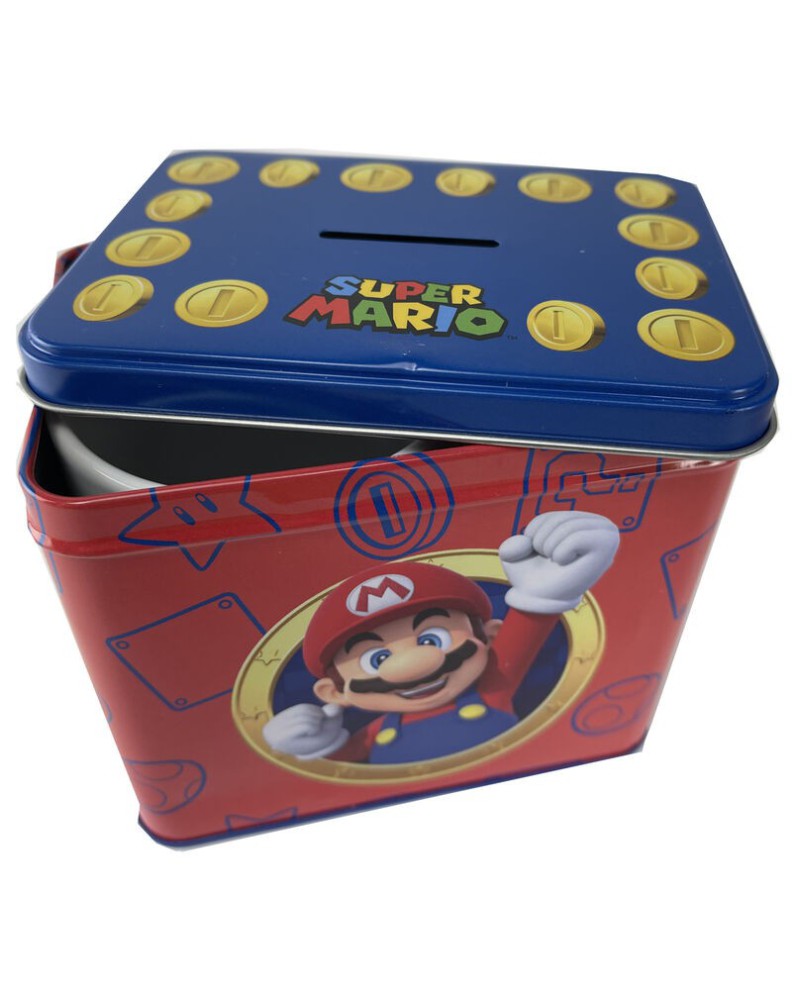 SET TAZA + HUCHA MARIO SUPER MARIO BROS NINTENDO Vista 3