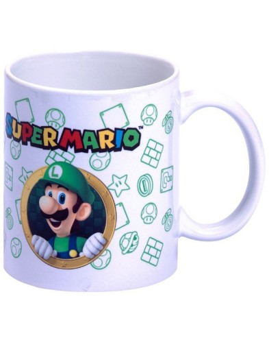 SET TAZA + HUCHA LUIGI SUPER MARIO BROS NINTENDO Vista 2