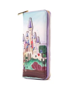 DISNEY PRINCESS CASTLE SLEEPING BEAUTY ZIP AROUND WALLET LOUNGFLY Vista 2