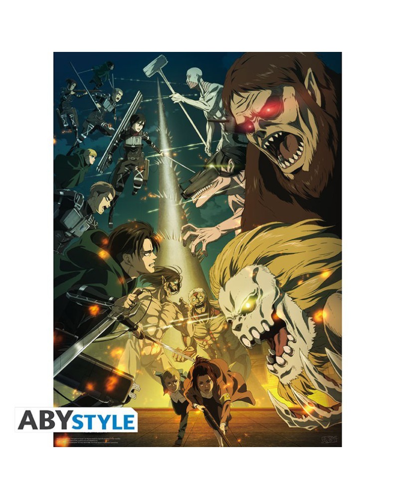 ATTACK ON TITAN - POSTER "PARADIS VS MARLEY" (52X38)