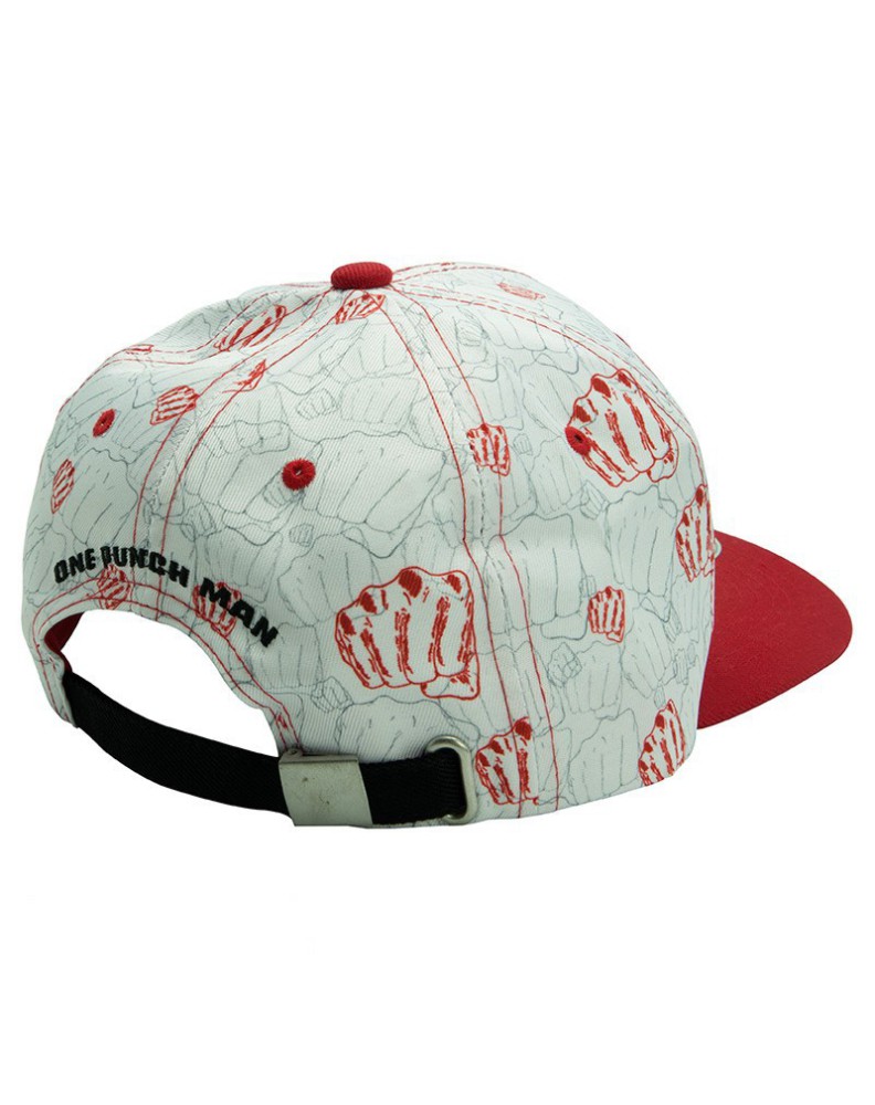 ONE PUNCH MAN - Snapback Cap - Beige & Red - Punches View 3