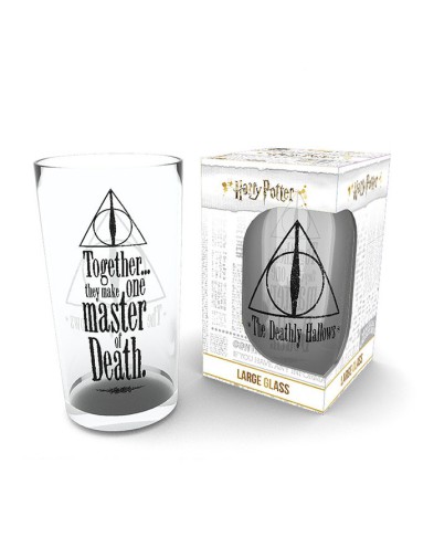 HARRY POTTER - Large Glass - 400ml - Deathly Hallows - box