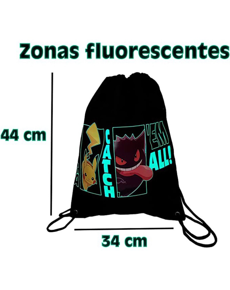 SACO MOCHILA POKEMON GOTTA CATCH EM ALL! Vista 3