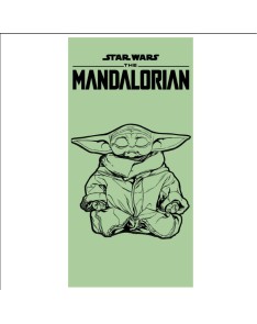 COTTON BEACH TOWEL 320 G-BABY YODA-THE MANDALORIAN STARN WARS