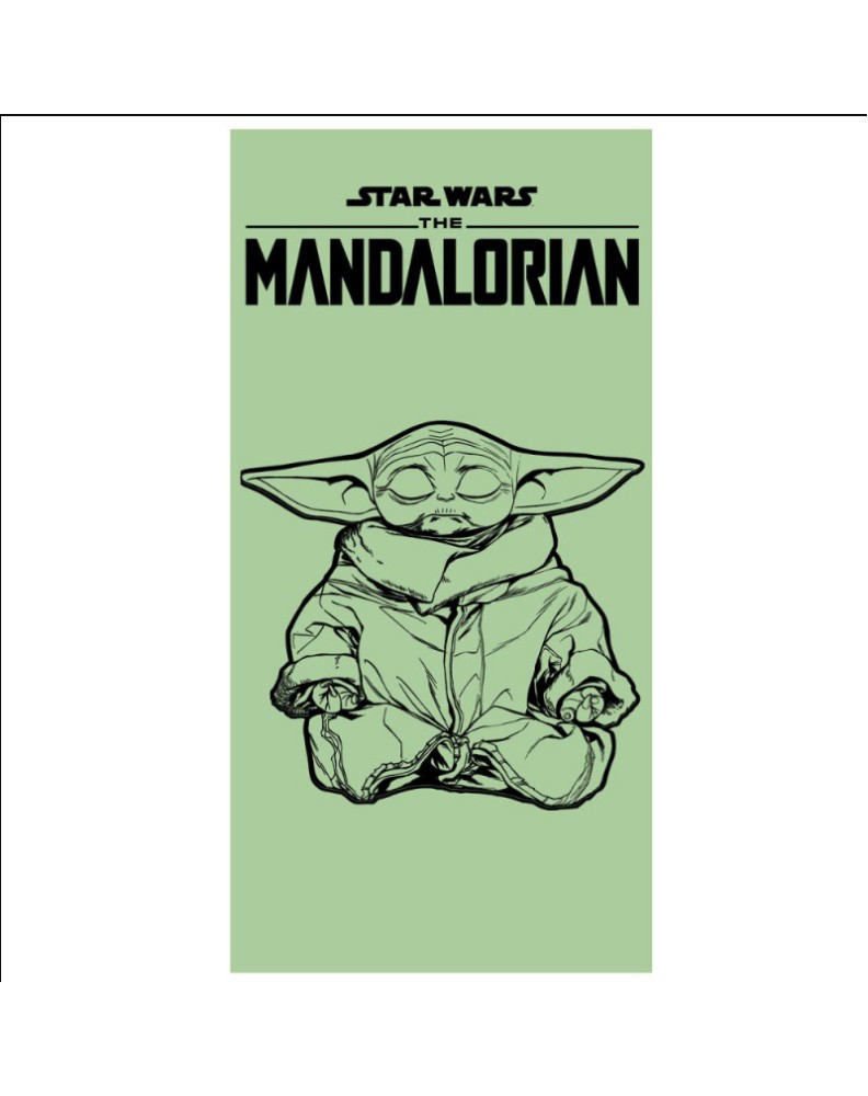 TOALLA PLAYA ALGODON 320 G-BABY YODA-THE MANDALORIAN STARN WARS