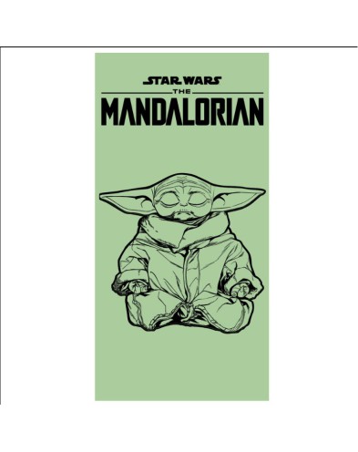 COTTON BEACH TOWEL 320 G-BABY YODA-THE MANDALORIAN STARN WARS