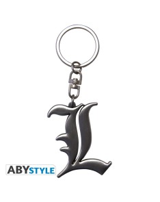 DEATH NOTE - KEYCHAIN 3D "L SYMBOL" View 3