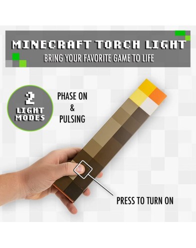 LÁMPARA ANTORCHA MINECRAFT Vista 2