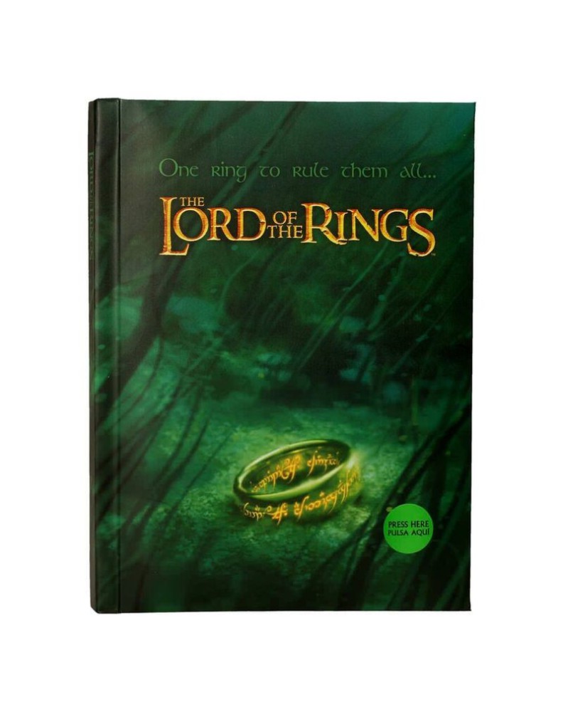 LIBRETA CON LUZ ONE RING TO RULE THEM ALL EL SEÑOR DE LOS ANILLOS