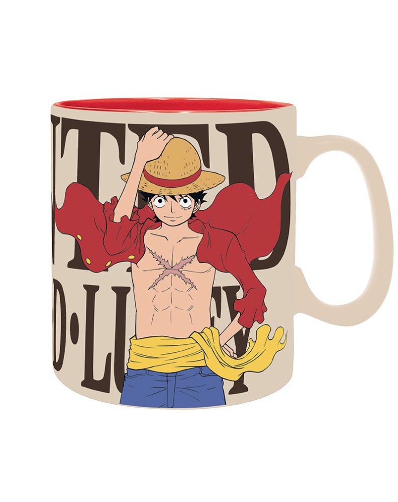 ONE PIECE - TAZA - 460 ML - LUFFY & WANTED - WITH BOXX2