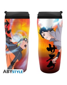 NARUTO SHIPPUDEN - TAZA DE VIAJE "NARUTO VS SASUKE"