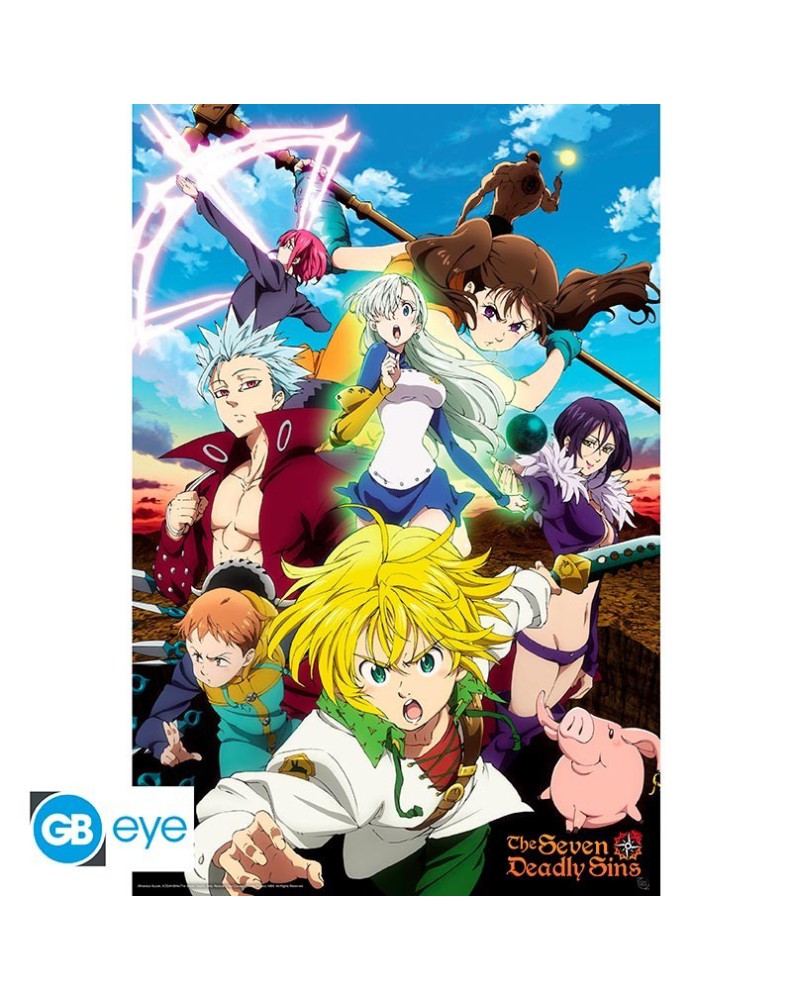THE SEVEN DEADLY SINS: S3 - POSTER MELIODAS & SINS (91.5X61)
