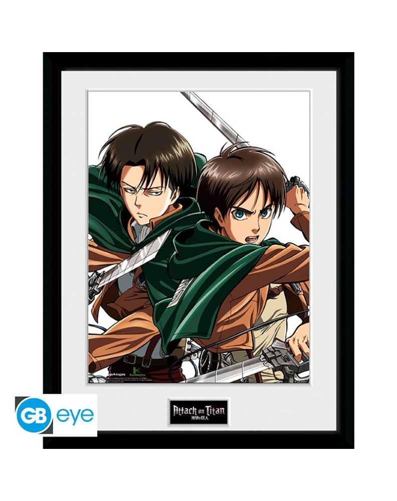 ATTACK ON TITAN - POSTER CON MARCO "LEVI & EREN"