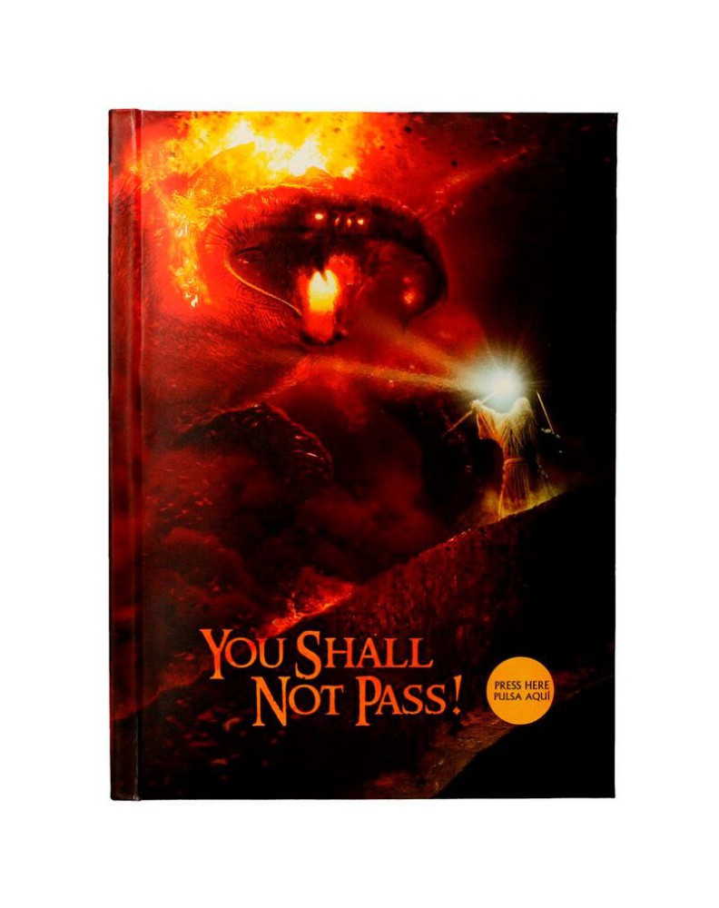 LIBRETA CON LUZ YOU SHALL NOT PASS EL SEÑOR DE LOS ANILLOS