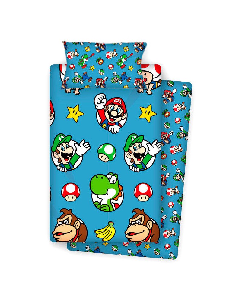 JUEGO SABANAS ALGODON SUPER MARIO 90CM