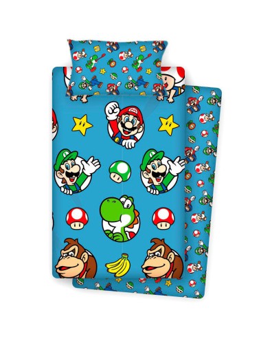 JUEGO SABANAS ALGODON SUPER MARIO 90CM