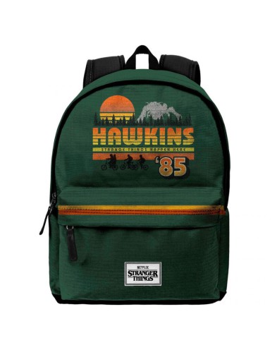 STRANGER THINGS GREEN HS BACKPACK 1.3 STRANGER THINGS HAWKINS 85 - 30cm x 45cm x