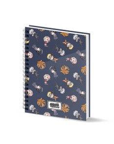 NARUTO NEGRO CUADERNO A4 PAPEL CUADRICULADO NARUTO WIND - 23.4cm x 29.7cm x 1.4c