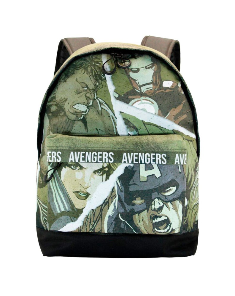 LOS VENGADORES VERDE MILITAR MOCHILA HS FAN LOS VENGADORES SHOUT - 30cm x 43cm x Vista 2