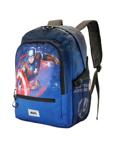 CAPITÃN AMÉRICA AZUL MOCHILA FIGHT FAN CAPITÃN AMÉRICA FULL - 31cm x 44cm x