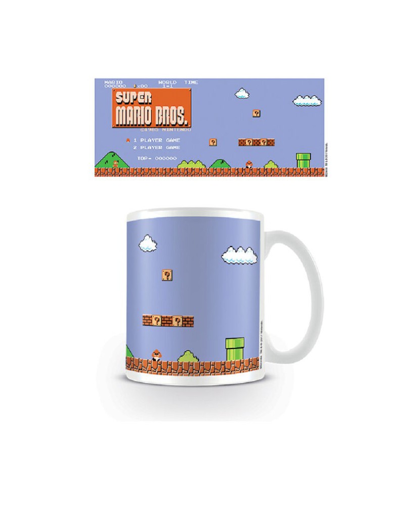 SUPER MARIO BREAKFAST MUG RETRO TITLE