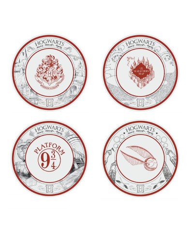 HARRY POTTER - SET DE 4 PLATOS - HARRY POTTER UNIVERSE