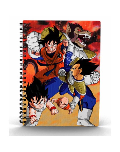 LIBRETA EFECTO 3D GOKU VS VEGETA DRAGON BALL