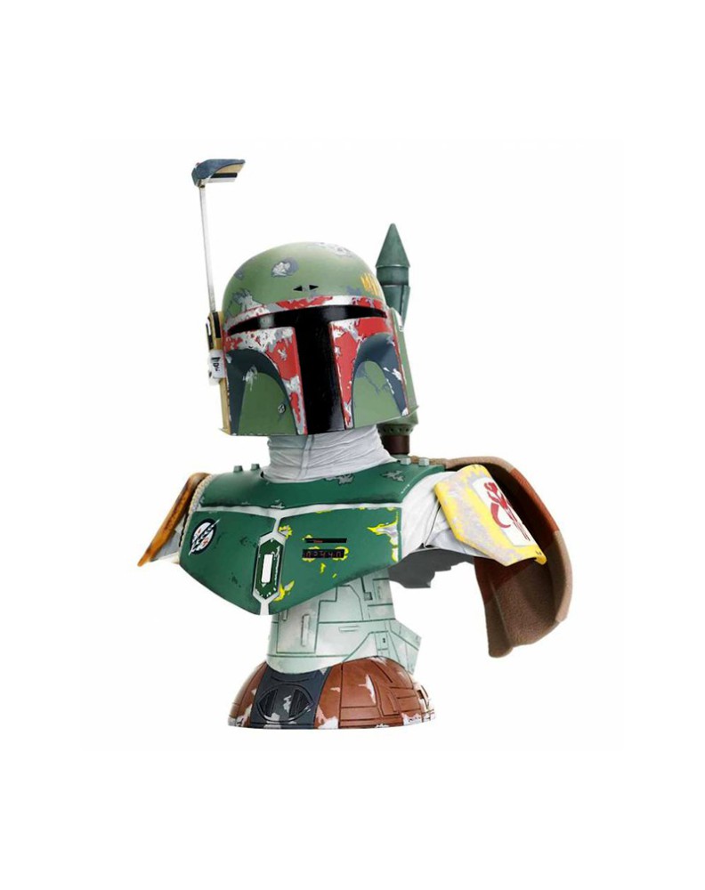 BOBA FETT EP V BUSTO RESINA 25 CM 1/2 SCALE STAR WARS LEGENDS IN 3D