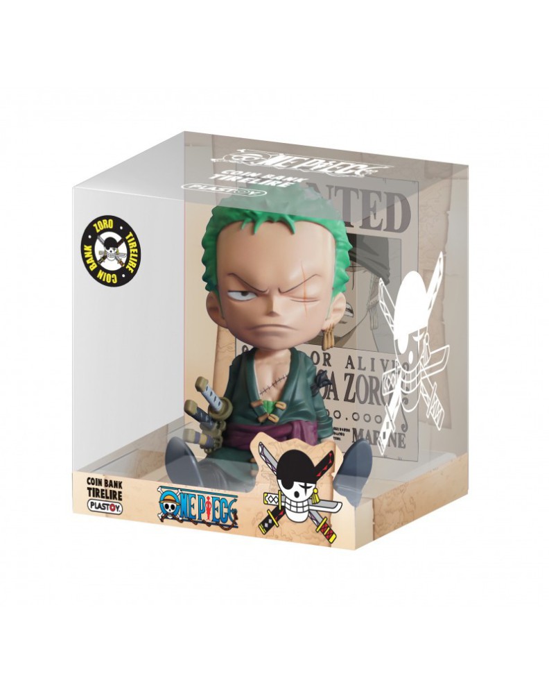 RORONOA ZORO HUCHA 18 CM ONE PIECE TIRELIRE PLASTOY