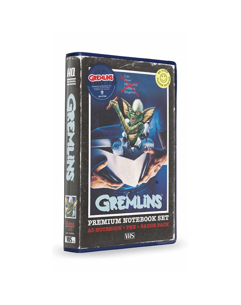 GREMLINS SET PAPELERIA VHS (LIBRETA, CHAPAS Y BOLIGRAFO) GREMLINS