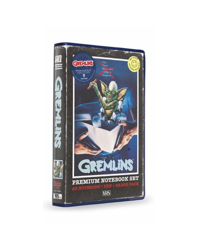 GREMLINS SET PAPELERIA VHS (LIBRETA, CHAPAS Y BOLIGRAFO) GREMLINS