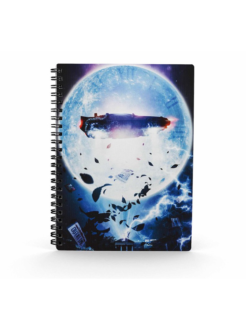 NOTEBOOK 3D EFFECT POSTER BTTF DELOREAN BACK TO THE FUTURE