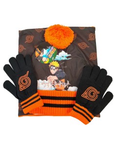 SET GORRO BRAGA CUELLO Y GUANTES NARUTO