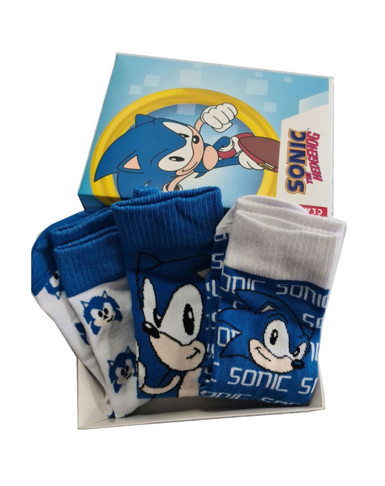 PACK 3 SOCKS SONIC THE HEDGEHOG ADULT ASSORTED