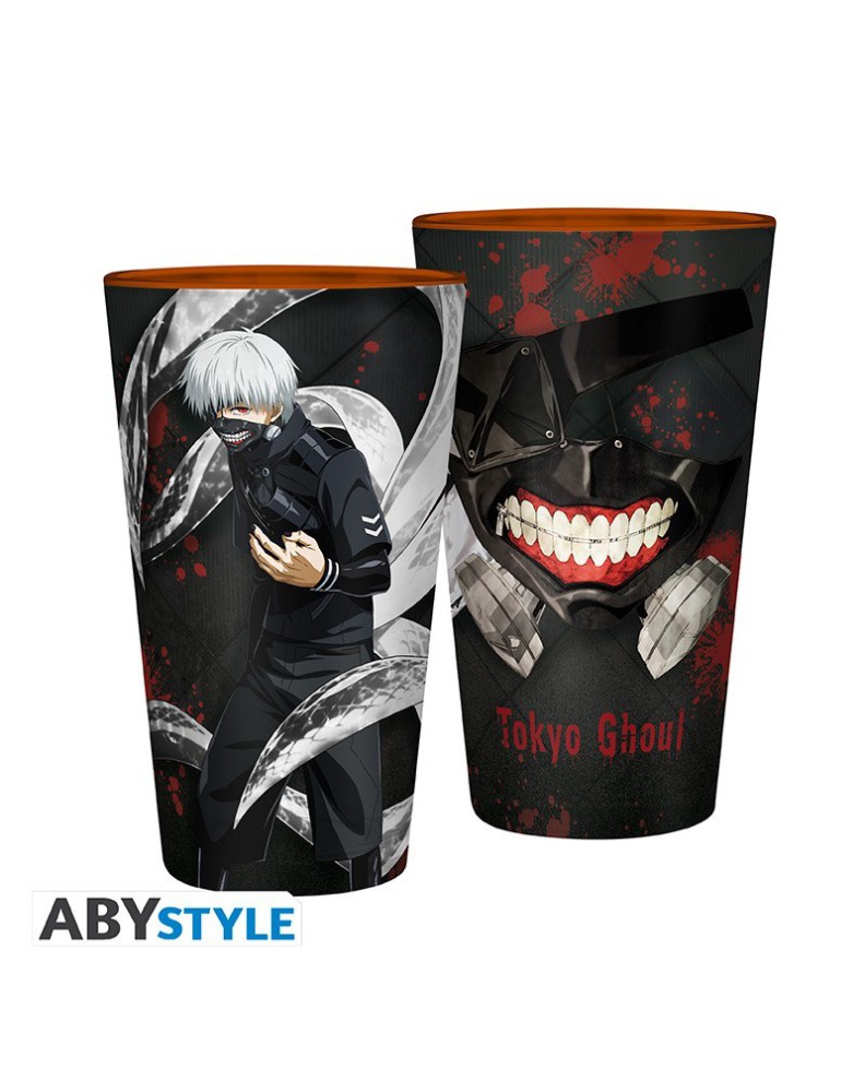 TOKYO GHOUL - LARGE GLASS - 400ML - KANEKI & MASK - BOX